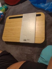 Project 62 Portable Wooden Lap Desk with 3.7v  8000mah Power Bank NWT