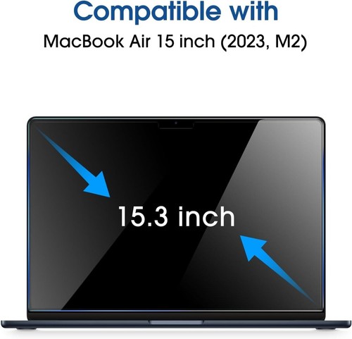 amFilm für MacBook Air 15 Zoll (2023, M2) Hartglas Displayschutzfolie - Bild 2 von 6