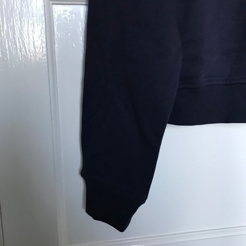 H&M Navy Blue California Jumper Size XXS 6 8 Long Sleeve Crew Neck Cotton Blend - Picture 3 of 11