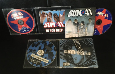 sum 41  job lot x3 promo cd in too deep -homemade flim-motivation punk blink 182