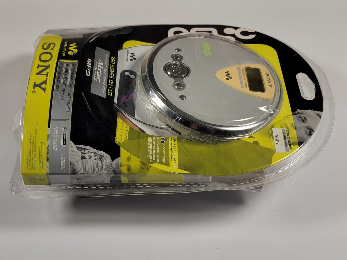 Sony Psyc D-NF400 CD Walkman Gray Atrac3 Plus MP3 TV/Weather/FM/AM