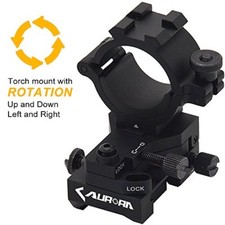 Windage Elevation Adjustable Rail Mount 1"  30mm for Tactical Flashlight