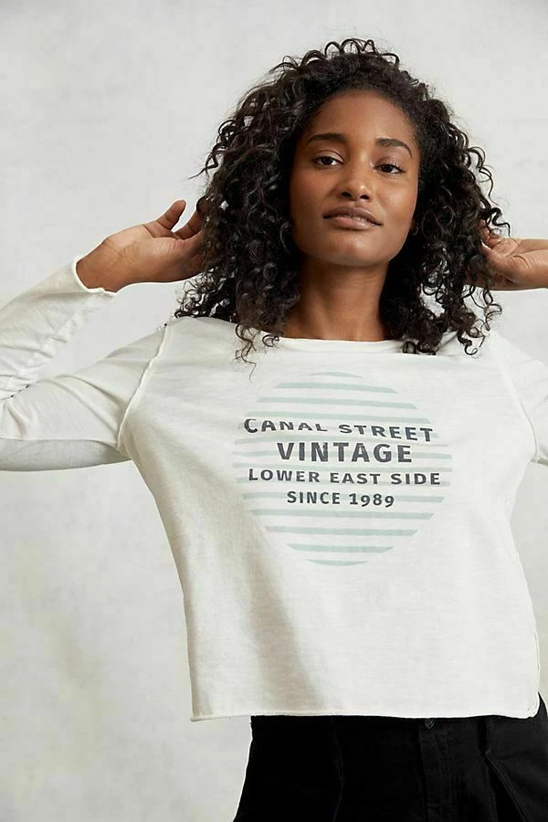 Cropped vintage store tee