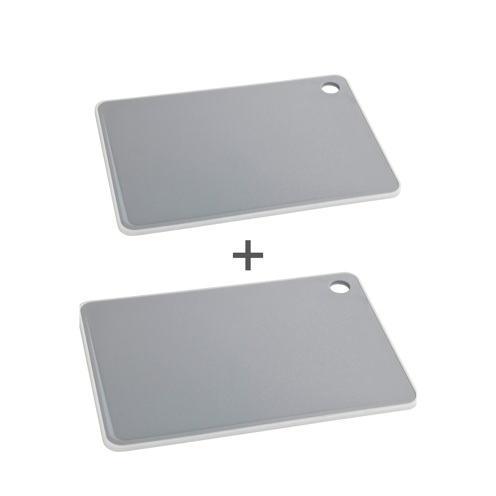 WENKO Schneidebretter Mod. Basic, 2er Set, aus stabilem Kunststoff (PP und TPE)