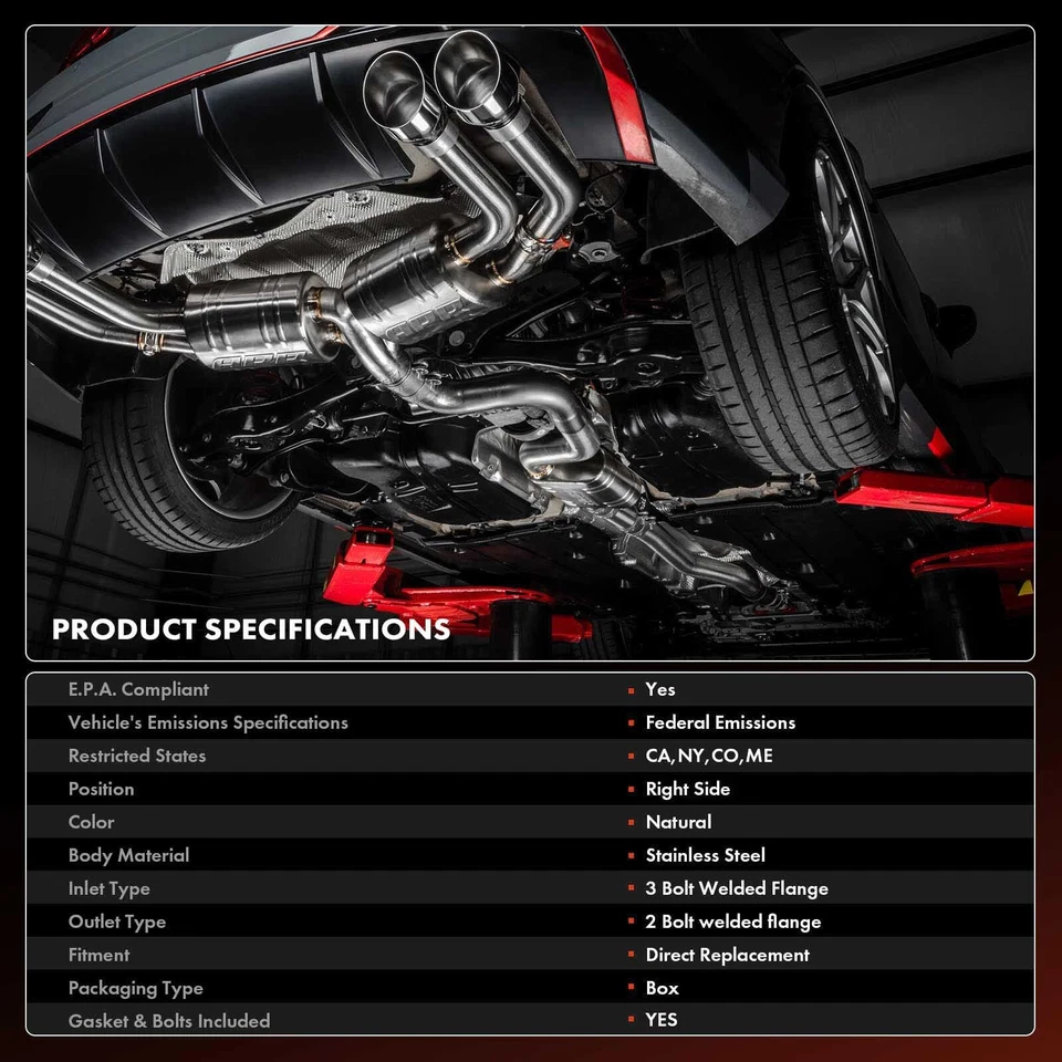 Convertidor catalítico lado derecho para Toyota Tundra 2007-2019 Sequoia V8 4,6 L 5,7 L Foto 3 de 4