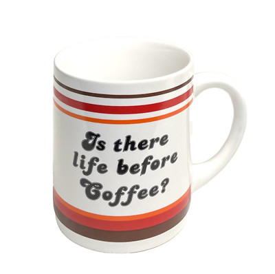 Vintage George Good Coffee Mug IS THERE LIFE BEFORE COFFEE New