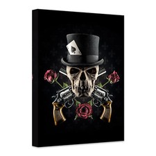 Leinwandbild Damstén - Guns and Roses WANDBILD KEILRAHMEN CANVAS Handarbeit