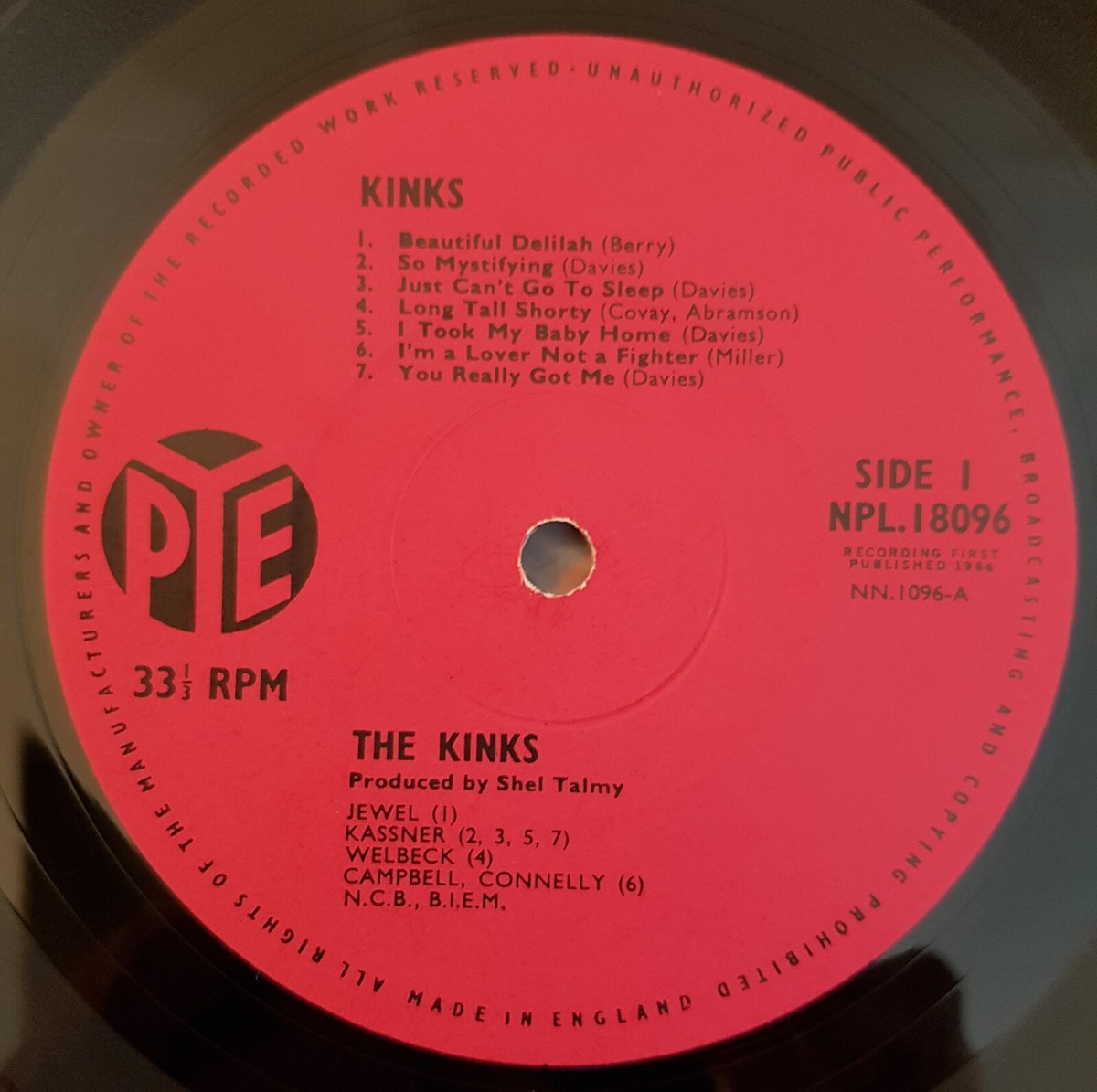 THE KINKS KINKS UK MONO 1964 1ST PRESS PYE NPL 18096 VINYL LP 33
