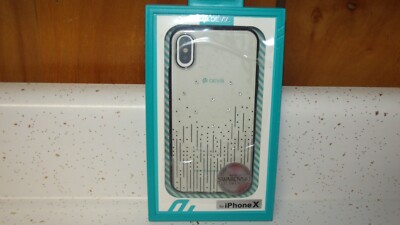 NEW Devia Swarovski Clear Crystal Meteor Soft Case Black Apple