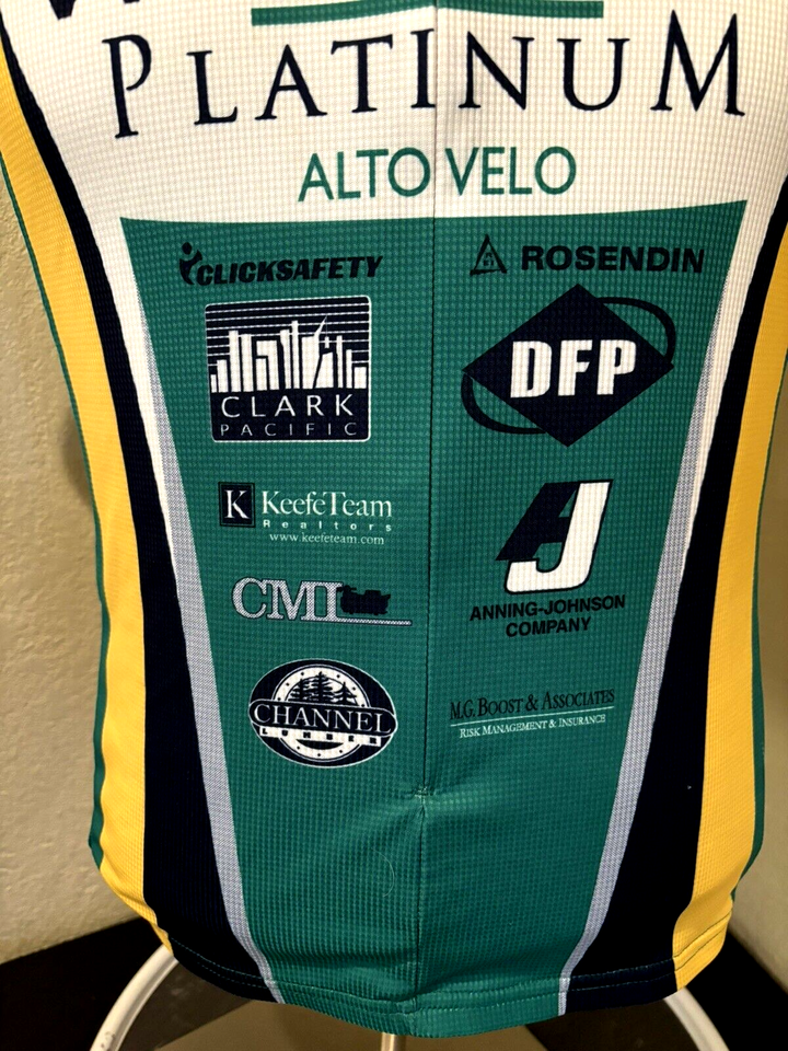 Voler Cycling Jersey Mens XL 1/2 Zip cor Green Yellow Race Raglan