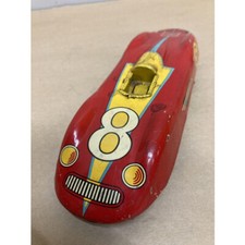  01 Tin Car Eight 8 Racing Showa Retro Masudaya Asahi Toys 