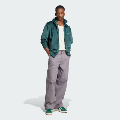 adidas Originals Monogram Plush Velour Track Top Jacket IZ2546 | eBay