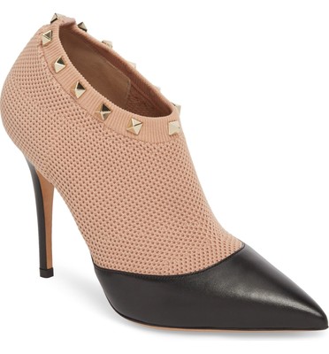 nude heel booties