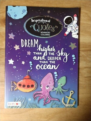 Inspirational Quotes, Dream Higher Than The Sky... Coloring Book AS IS