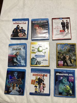 Lot of 9 Blu-ray DVD Despicable Monsters Oz Thor Banks Universe Breakfast Enchan