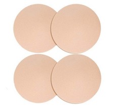New 2 pair Breathable Invisible Push up Strapless Adhesive Bra, Round Beige