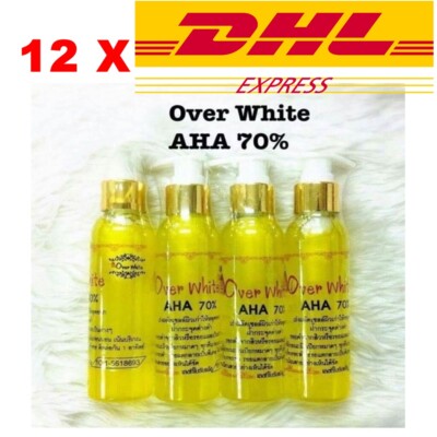 12X Over White AHA 70% Serum Remove Dark Skin Lightening Bleaching Body Skin 