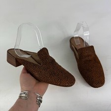 Madewell Willa Mule Loafer Women's 8 Brown Leopard Print Spotted Calf Hair Flats