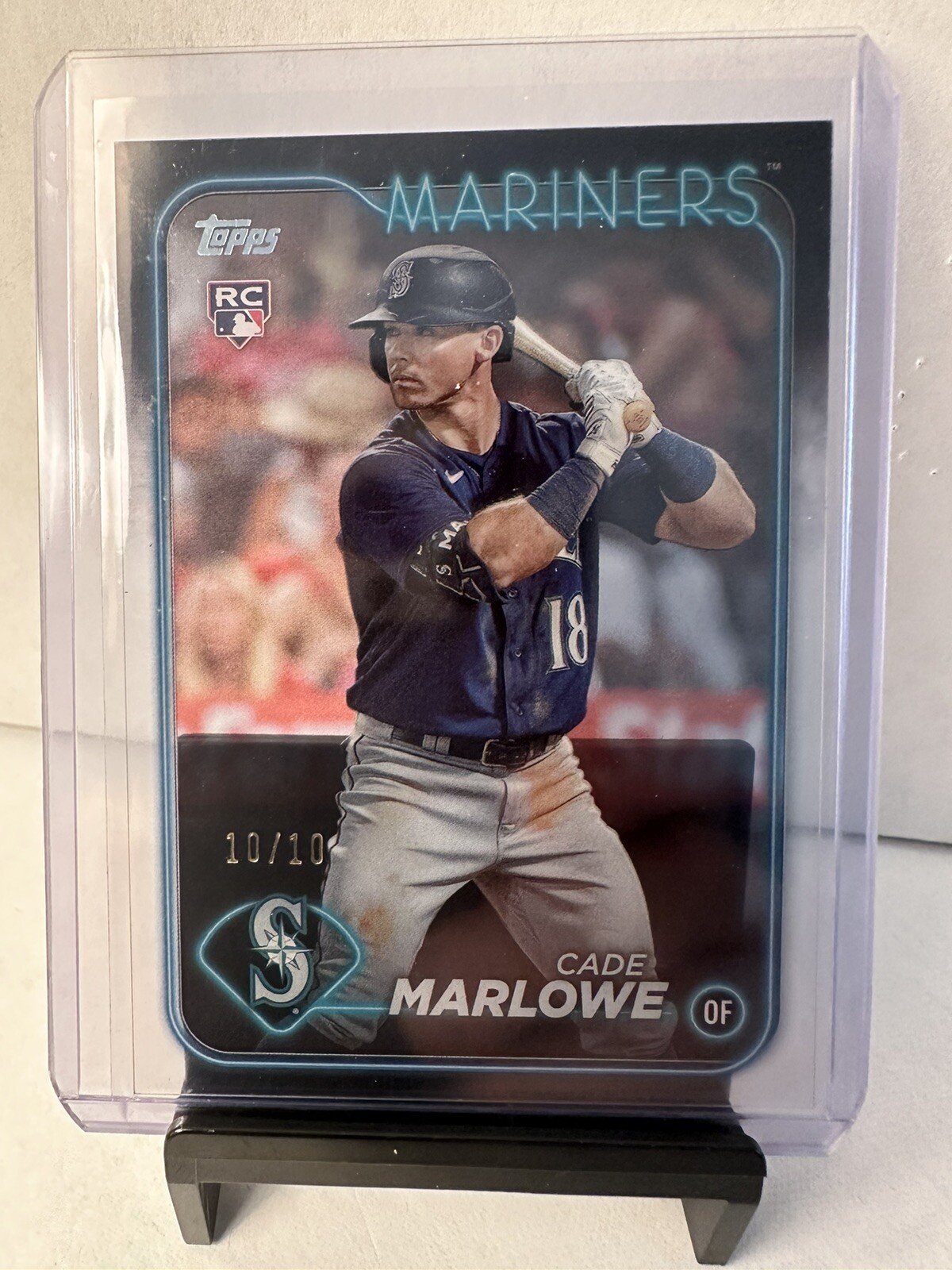 2024 Topps Series 1 Cade Marlowe Rookie Clear Acetate  10/10 SSP Mariners #286