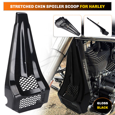 Vivid Black ABS Stretched Chin Spoiler Scoop For Harley Street Glide FLHX FLHXXX