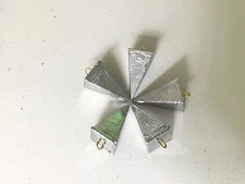 25PCS. 5OZ PYRAMID SINKERS, LEAD, WEIGHTS, FISHING, FREE SHIPPING