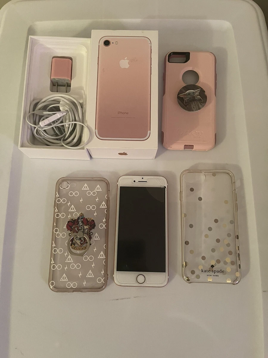 APPLE IPHONE 7, 128gb, ROSE GOLD, UNLOCKED, Original Box, Read Description,  VGC