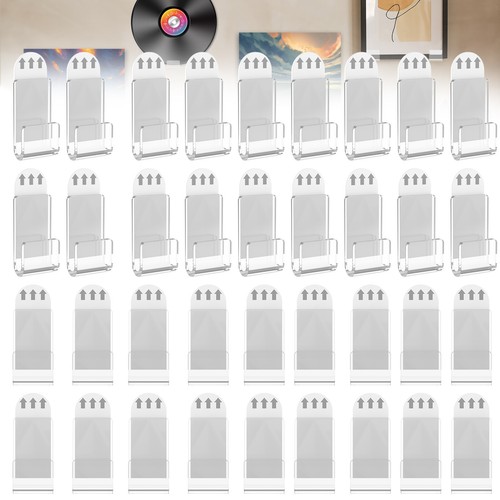 36 Pcs Vinyl Record Wall Mount Acrylic Vinyl Record Holder Self Adhesive GQ - Picture 7 of 11