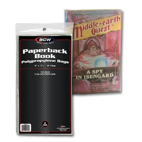 (Pack of 100) BCW Paperback Book Bags 2 Mil Poly Sleeves Acid Free