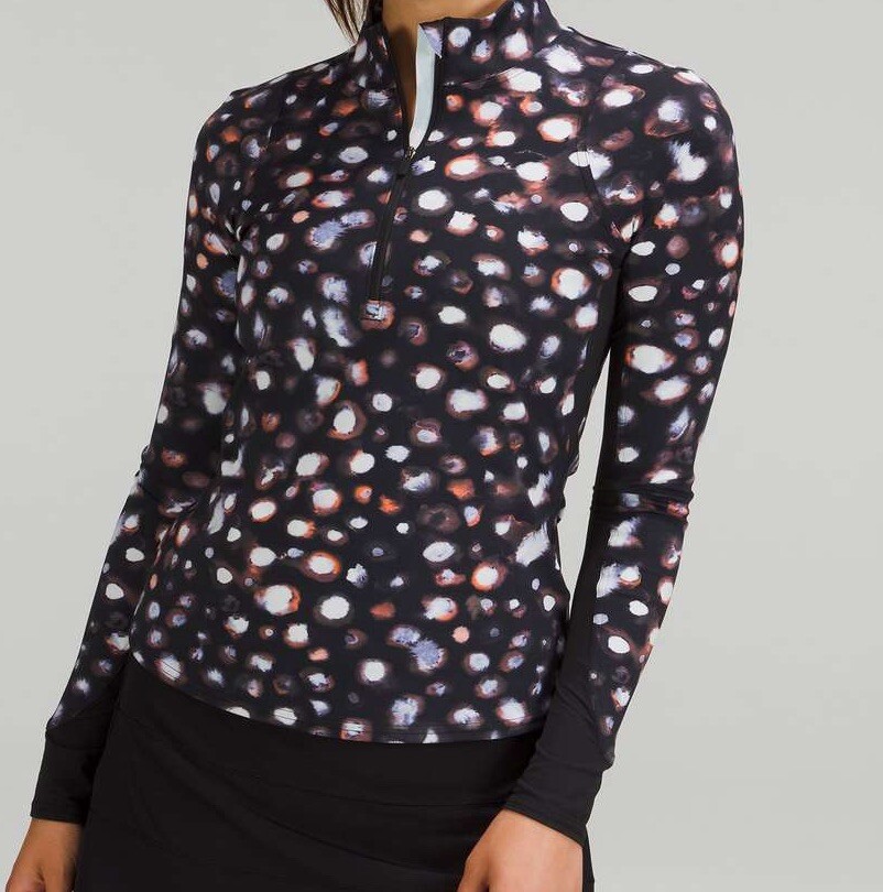 NWT Lululemon Nulux Half-Zip Long Sleeve Shirt Haze Dot Inverse