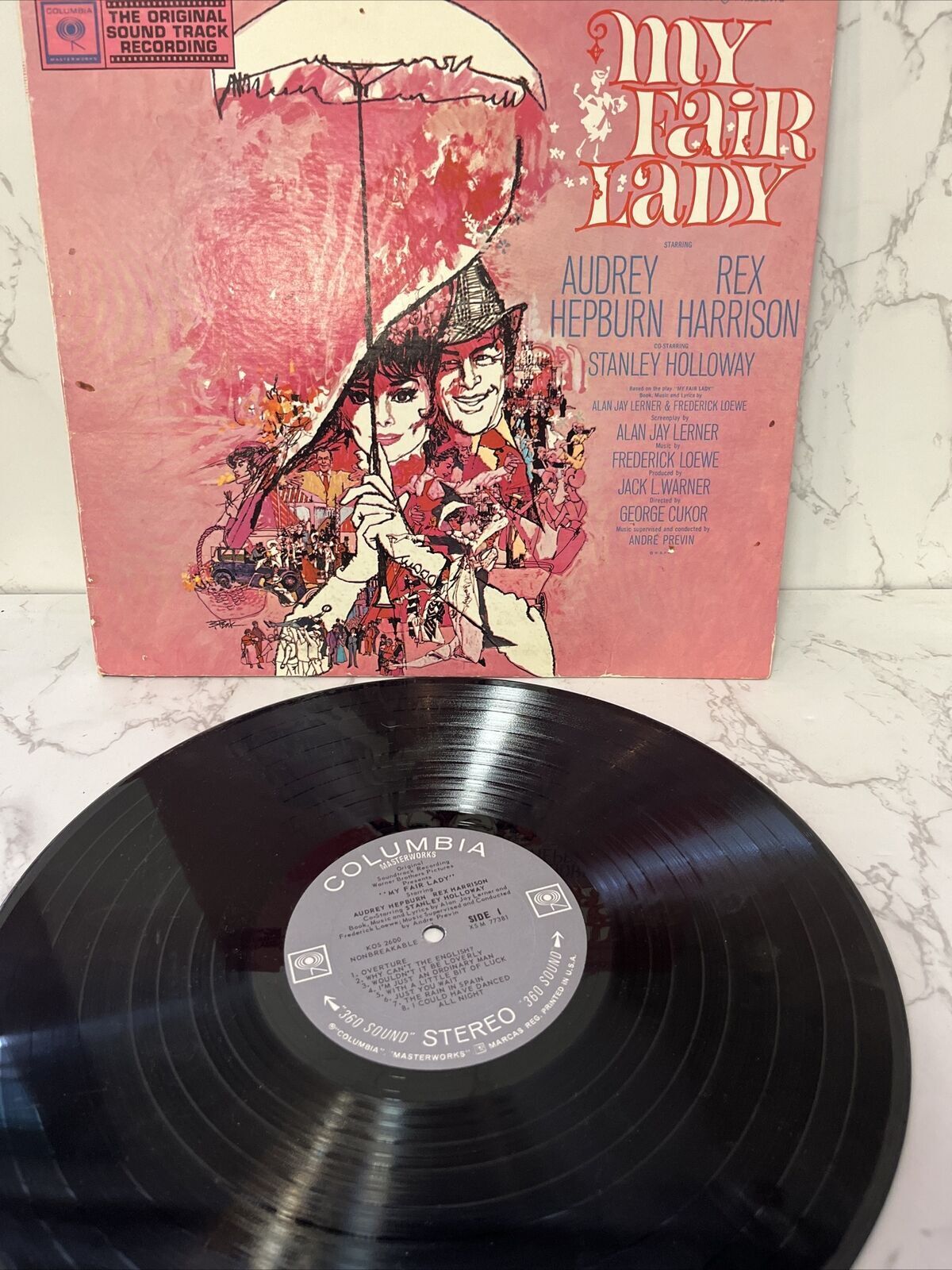 My Fair Lady Original Soundtrack  (Vinyl) Stereo KOS2600 Rex Harrison Audrey Hep