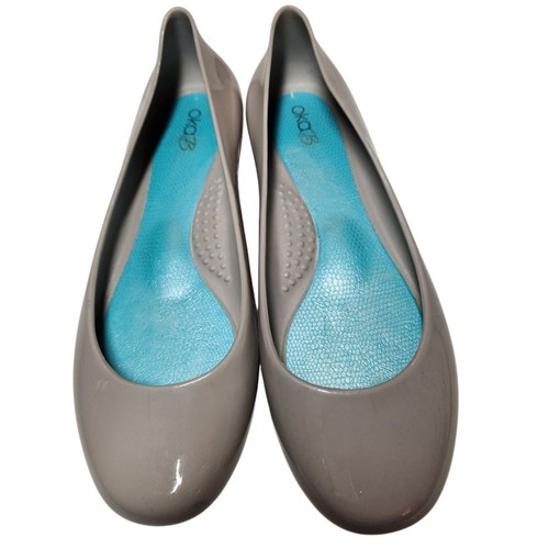 OKA B Flats Gray Taupe Rubber Round Toe Arch Support Recycled Casual Classic 7 - Picture 4 of 14