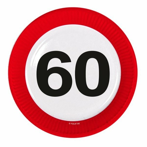 60TH BIRTHDAY TRAFFIC SIGNS THEME - PARTYWARE COMPLETE SELECTION - Picture 10 of 17