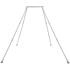 Aerial Stand Portable Rig Yoga Swing Bar w/20Ft White Aerial Silk 551lbs Load