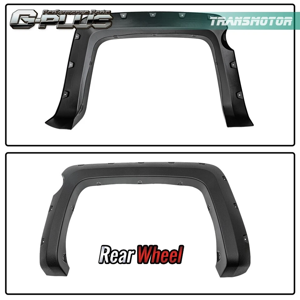 Fender Flares Pocket Rivet Style Fit For 14-18 Silverado 1500 5.8' short Bed 4Pc - Image 4 of 4