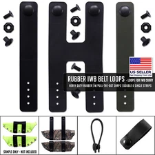 IWB Belt Loops - Heavy Duty Rubber - w/Pull-The-Dot Snaps/Durable Caps
