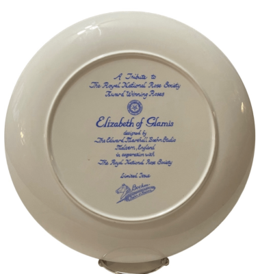 Boehm Plate Elizabeth of Glamis Tribute to Award Winning Roses 11