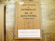 CAT Caterpillar    No 10 Auto Patrol GRADER PARTS MANUAL BOOK 4K1-119  Tandem