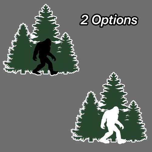 Bigfoot Tree Silhouette Die Cut Sticker Northwest Believe Sasquatch Washington P - 第 5/8 張圖片