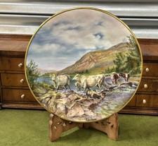 Lovely Royal Worcester Cabinet Plate – Signed Edward Townsend – Highland Cattle