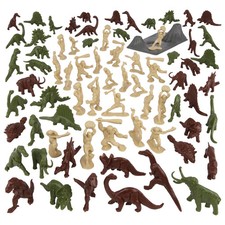 BMC Tim-Mee 67861 prehistoric cavemen  dinosaurs 73 pieces MB