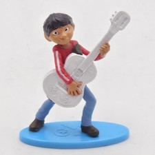 Disney Pixar Coco Miguel 2.75  Action Figure Plastic Toy Cake Topper Blue Base