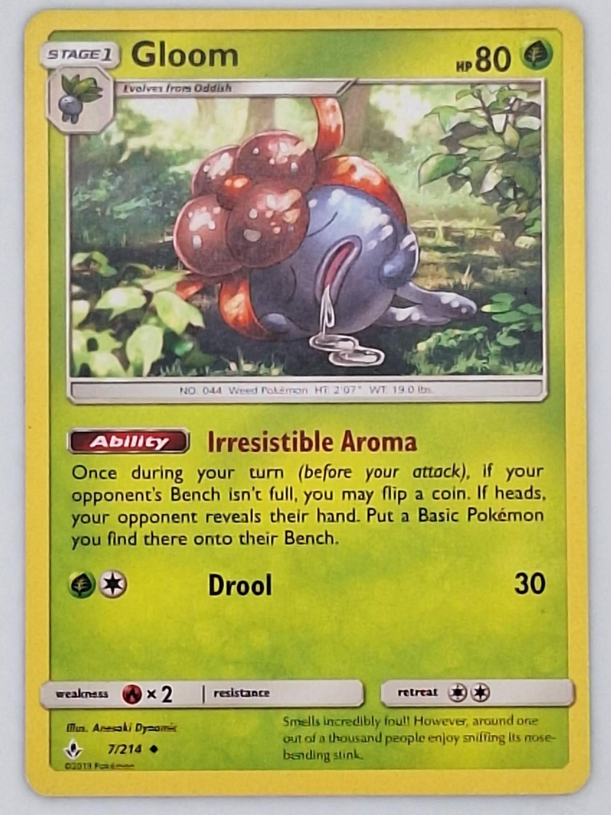 Gloom 7/214 Pokemon - Sun & Moon Unbroken Bonds MP