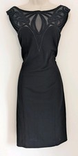 💜 BNWT ROMAN SIZE 16 14 Beautiful Ladies Black Bodycon Dress Ref 19