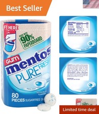 Fresh Mint Flavor Sugar-Free Chewing Gum - 80 Pieces, Recyclable Guilt-Free
