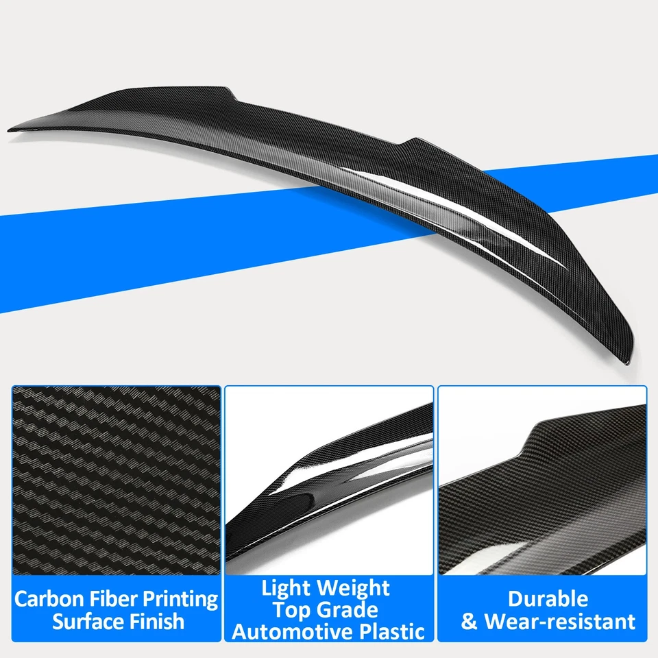 Fits BMW F22 M235i Carbon Fiber Look Duckbill Highkick Trunk Spoiler PSM Style Foto 3 de 4