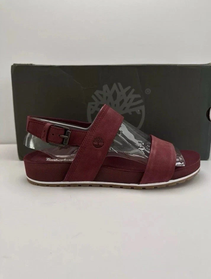 TIMBERLAND MALIBU WAVES SANDALO 2 FASCE BORDEAUX UK 6 5 25 5 cm