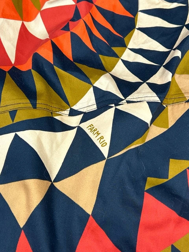 Falda midi Farm Rio negra con botones decorativa corazón para mujer XXS algodón multicolor Foto 3 de 4