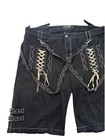 Tripp NYC Gothic Bondage Straps Ribbons Buckles Black Shorts Pants  — photo 2
