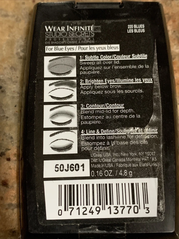 Loreal Studio Secrets Eye Shadow Quad Discontinued #220 Blues *NEW* Discontinued - Image 2 of 2