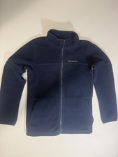 Columbia Youth L 14/16 Blue Fleece Jacket Full Zip Kids Sherpa Coat